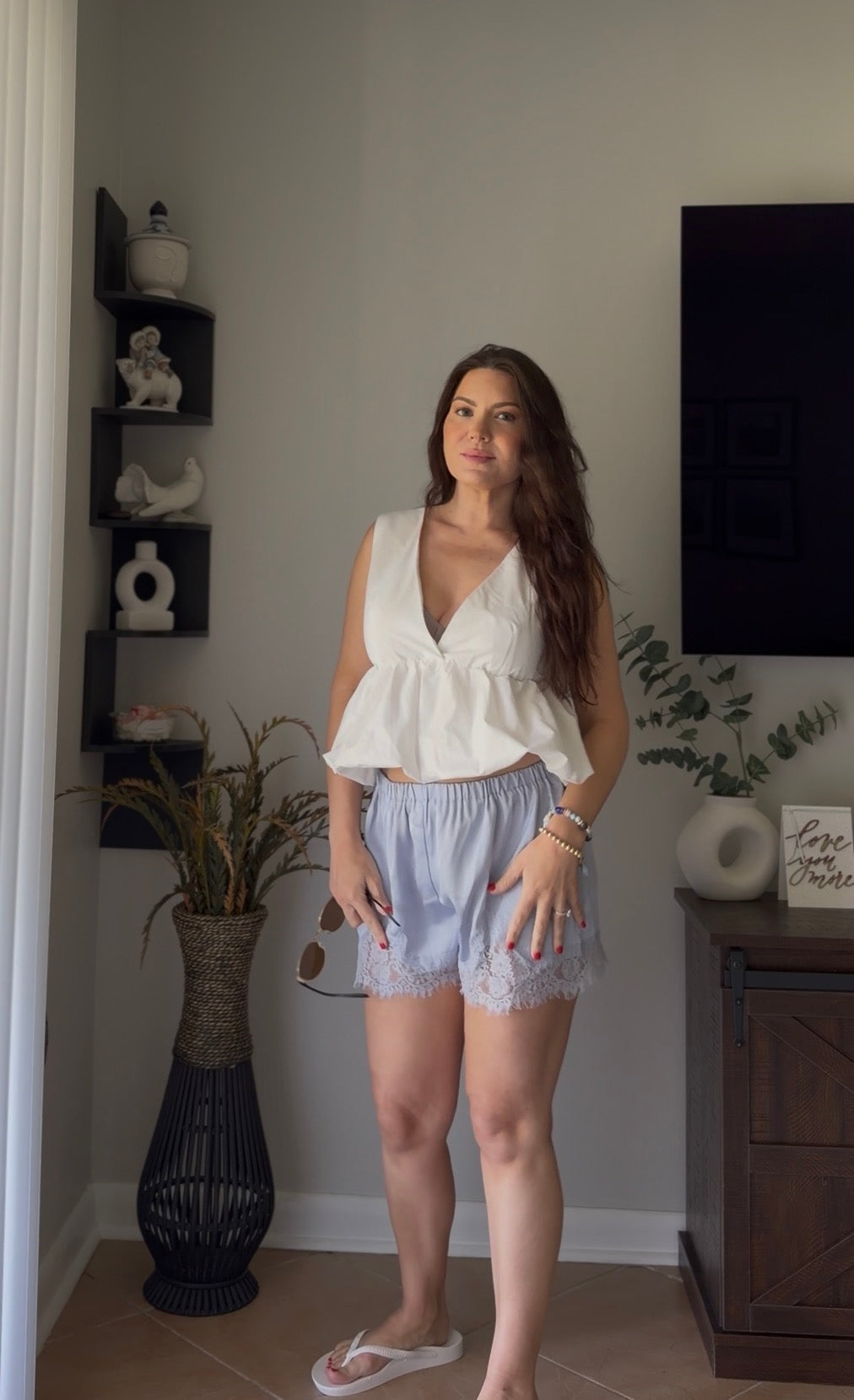 Tessa Lace Trim Short