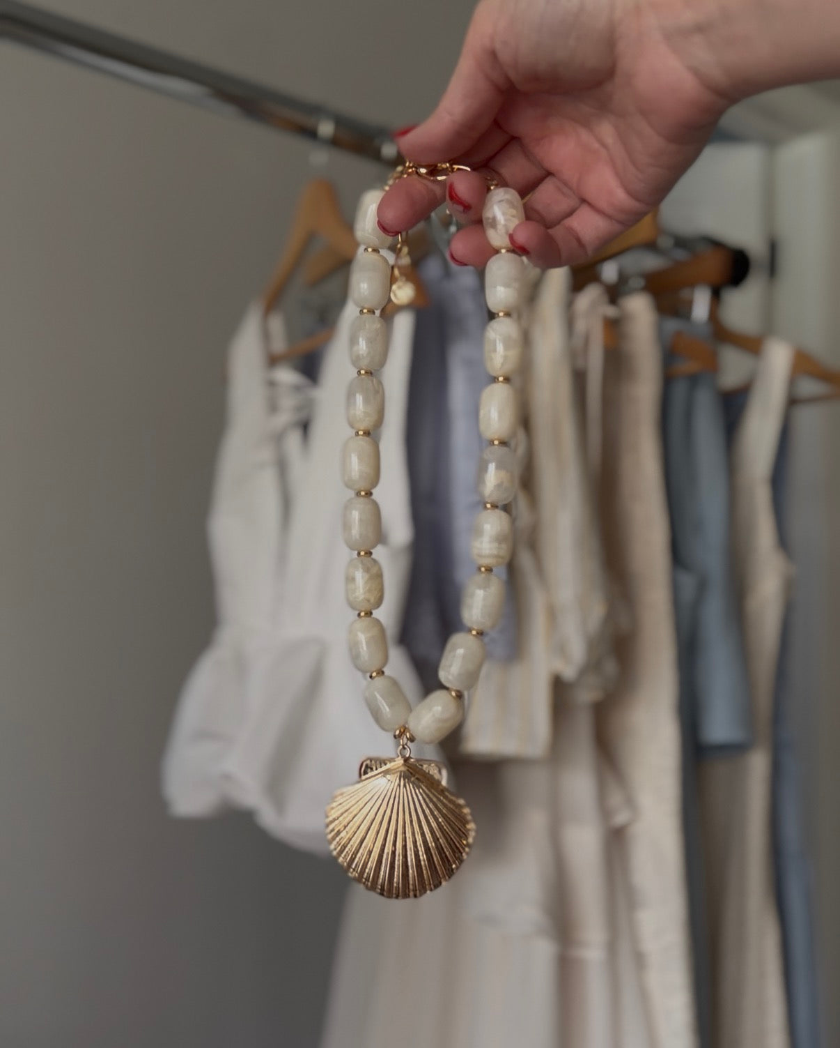 Beaded seashell Necklace